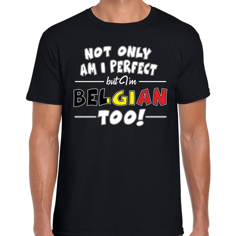 Not only perfect Belgian-Belgie t-shirt zwart voor heren