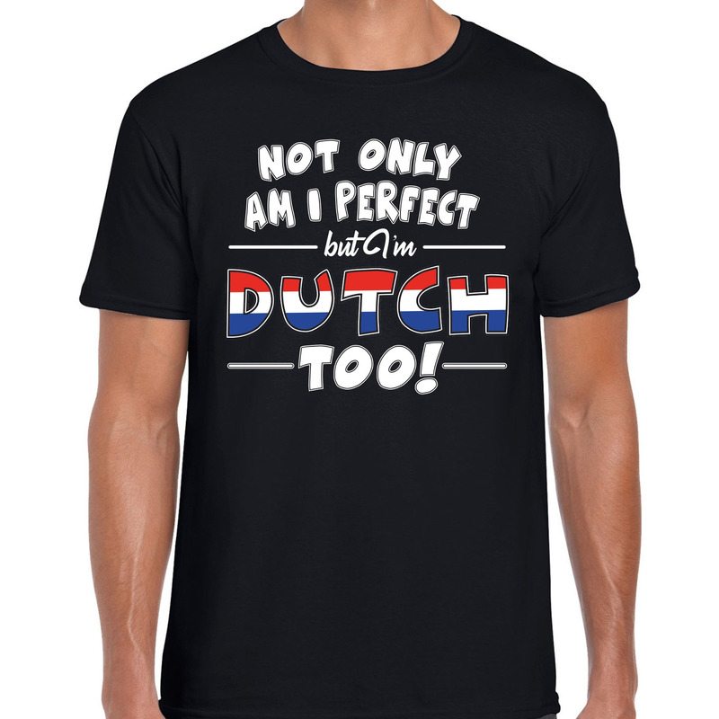 Not only perfect Dutch-Nederland t-shirt zwart voor heren