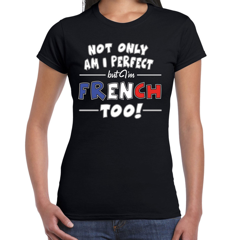 Not only perfect French-Frankrijk t-shirt zwart voor dames