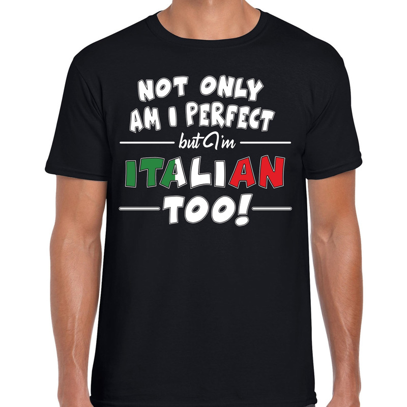 Not only perfect Italian-Italie t-shirt zwart voor heren