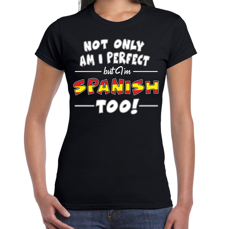 Not only perfect Spanish-Spanje t-shirt zwart voor dames