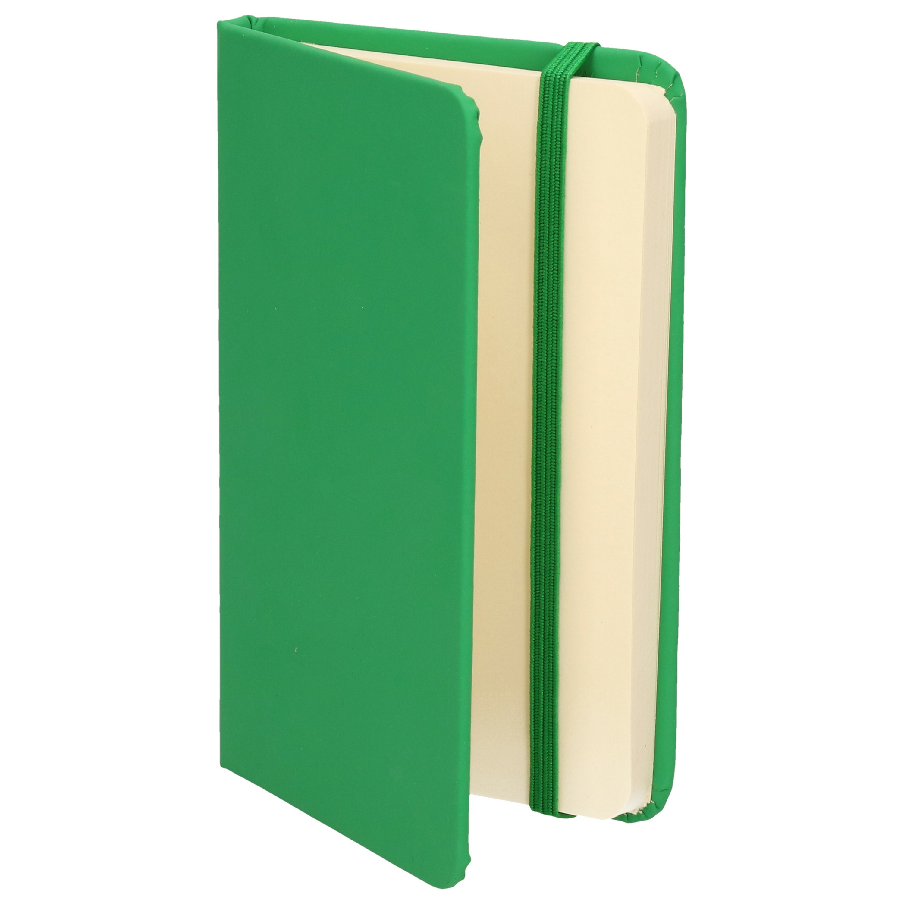 Notitieblokje harde kaft groen 9 x 14 cm