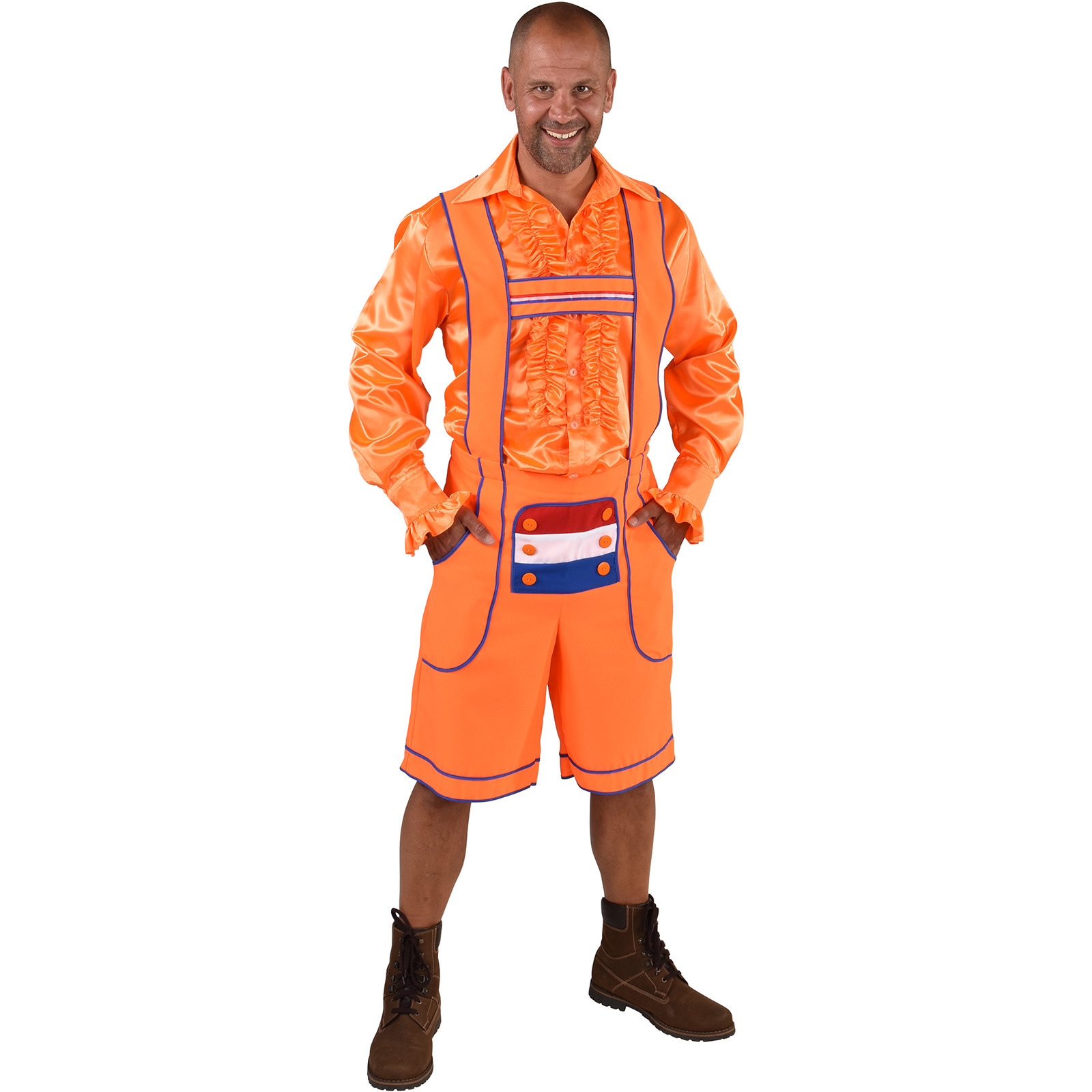 Oktoberfest - Oranje Tiroler broek - lederhosen verkleedkleding