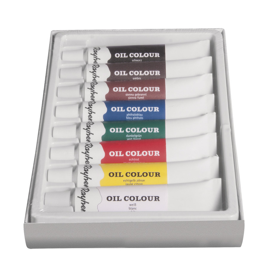 Olieverf schilder set tubes 8 kleuren 12 ml -