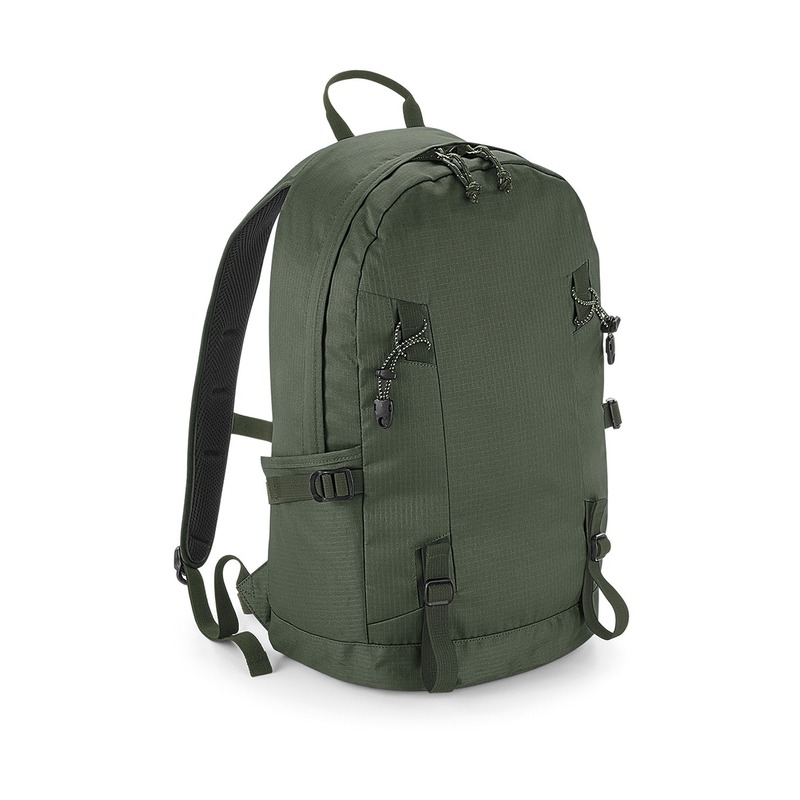Olijf groene rugzak/rugtas voor wandelaars/backpackers 20 liter - Rugtassen voor op reis - Backpacken - Wandelen