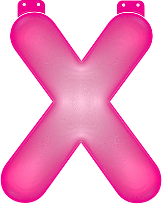 Opblaas letter X roze