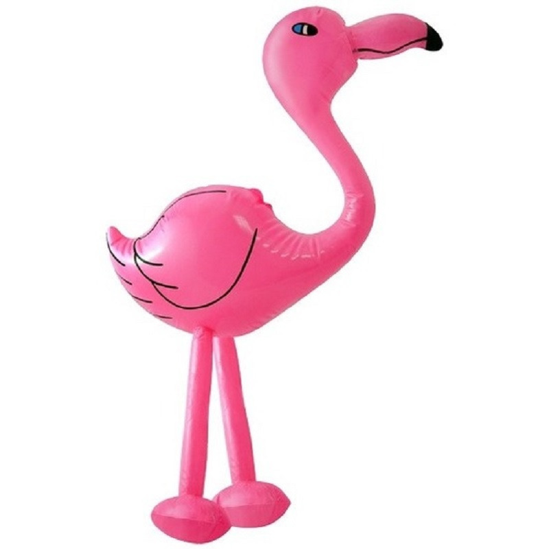 Opblaasbare dieren flamingo 60 cm -