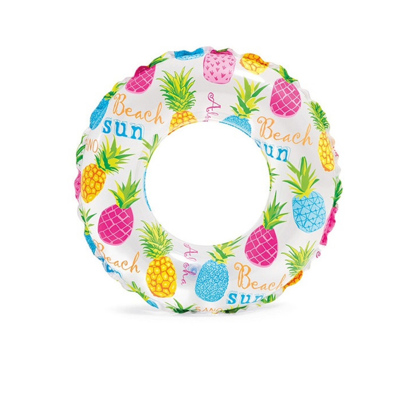 Opblaasbare zwemband met gekleurde ananas print 51 cm