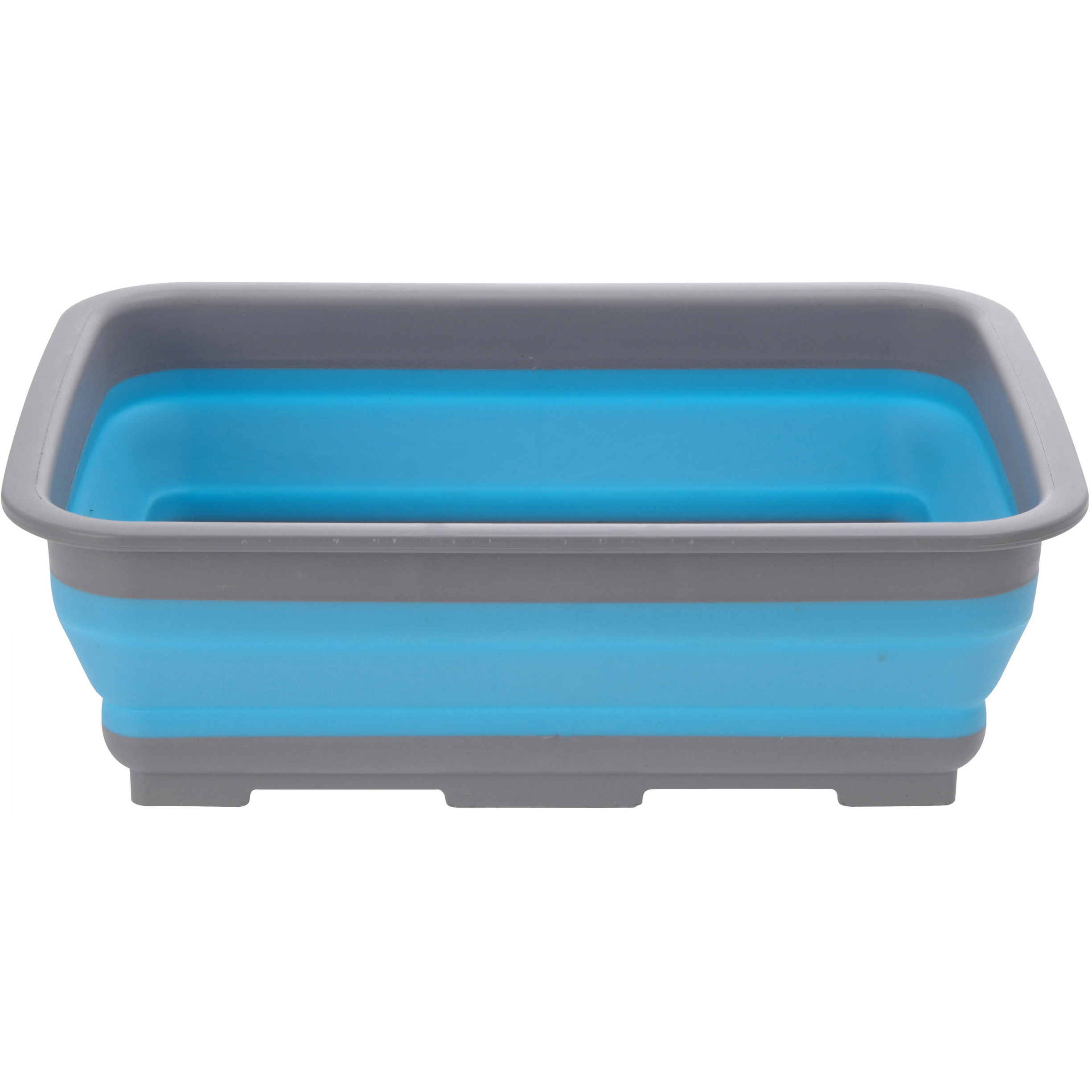 Merkloos Opvouwbaar afwasteiltje/afwasbak blauw 8 liter rechthoekig -