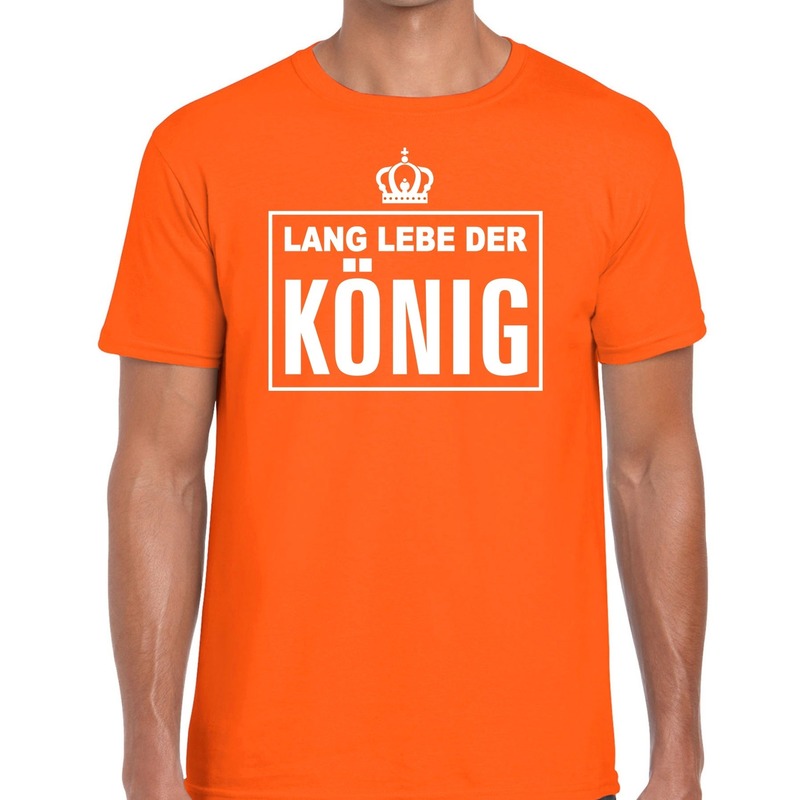 Oranje Lang lebe der Konig Duits t-shirt heren