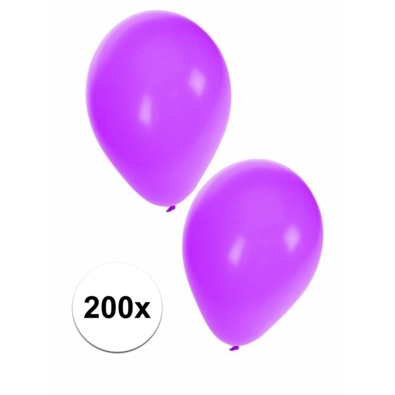 Paarse ballonnen 200 stuks -