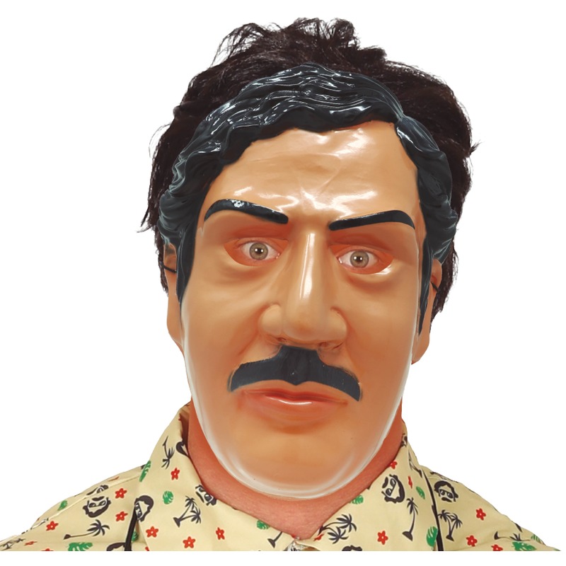 Pablo Escobar drugsdealer verkleed masker voor volwassenen