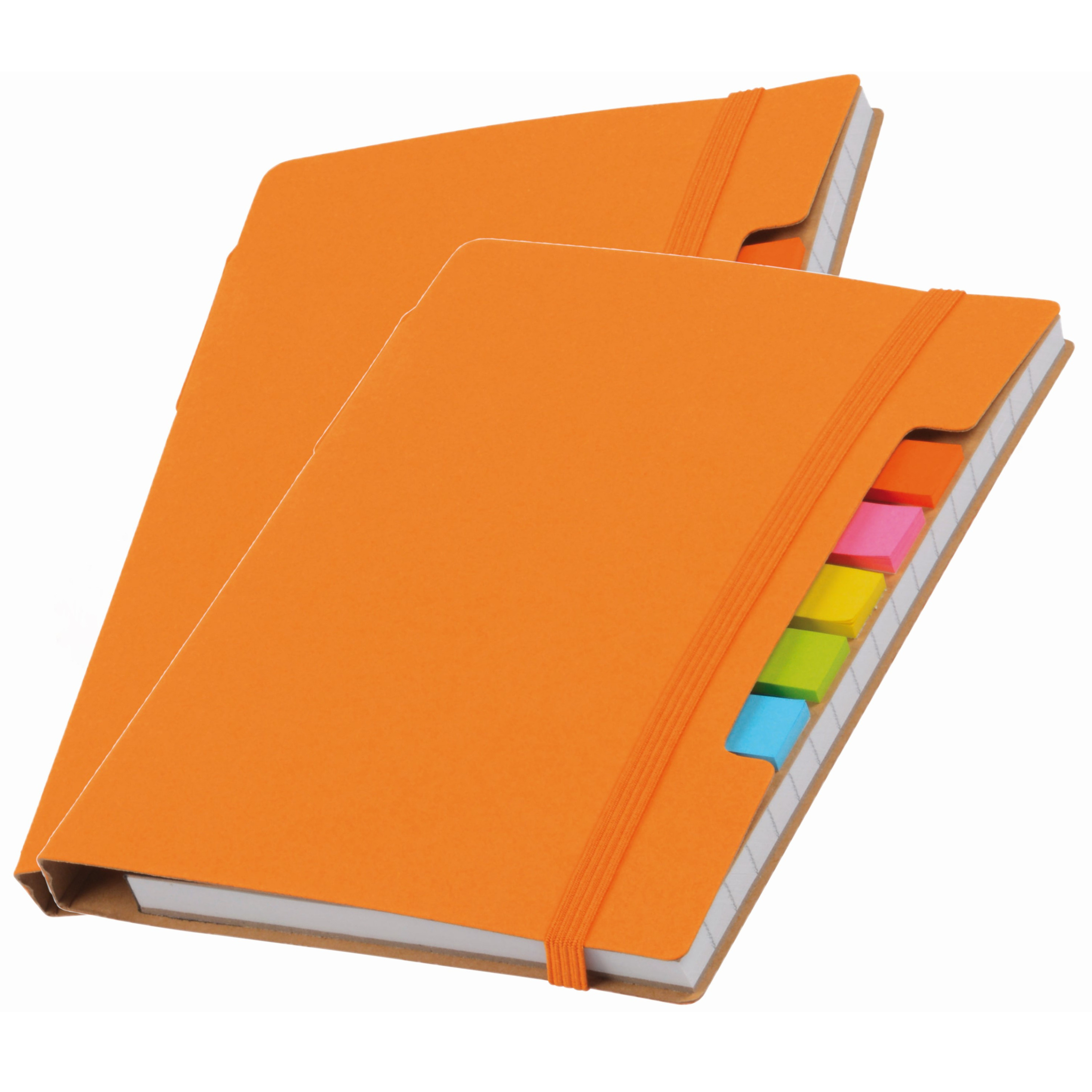 Pakket van 2x stuks schoolschriften/notitieboeken A6 gelinieerd oranje -