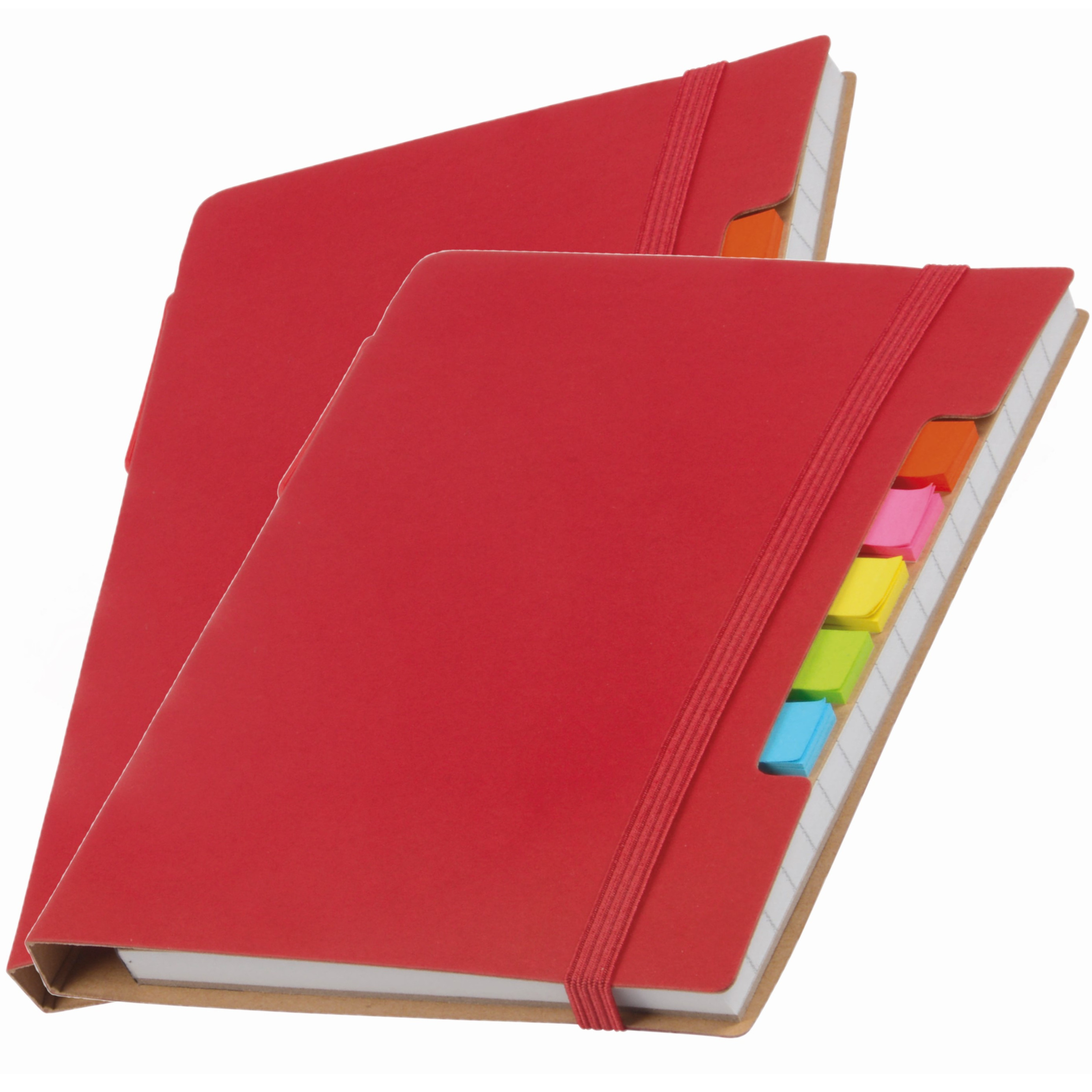 Pakket van 8x stuks schoolschriften/notitieboeken A6 gelinieerd rood -