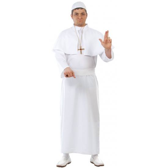 Paus kostuum wit 4 delig