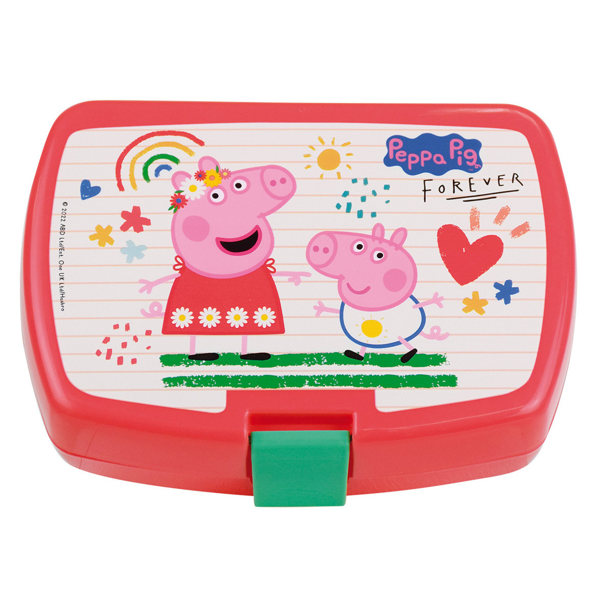 Peppa Pig broodtrommel-lunchbox voor kinderen roze kunststof 17 x 12 cm