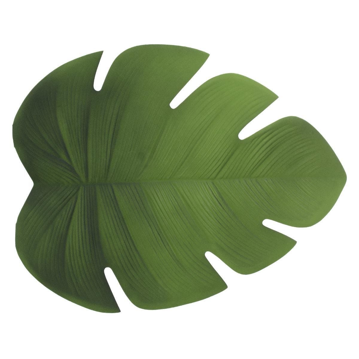 Secret de Gourmet Placemat blad groen vinyl 47 x cm -