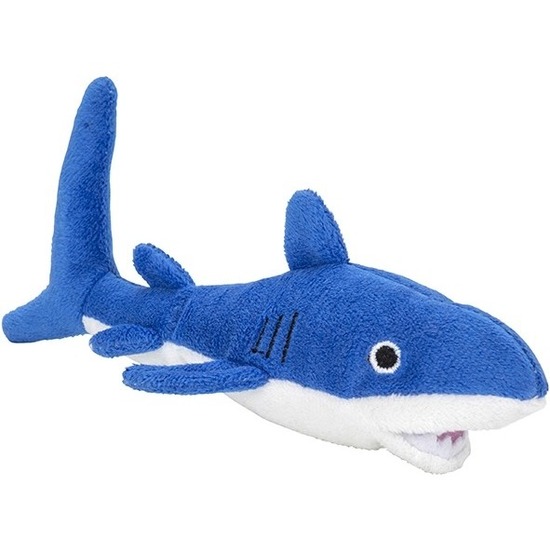 Nature Planet Pluche blauwe haai knuffel 13 cm baby speelgoed -