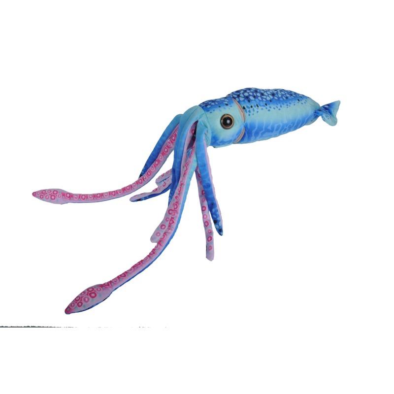 Pluche blauwe octopus-inktvis knuffel 38 cm speelgoed
