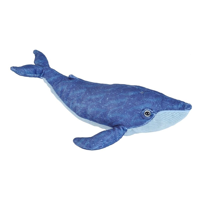 Wild Republic Pluche blauwe walvis knuffel 50 cm -