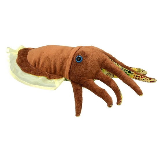 Pluche bruine octopus-inktvis knuffel 25 cm speelgoed