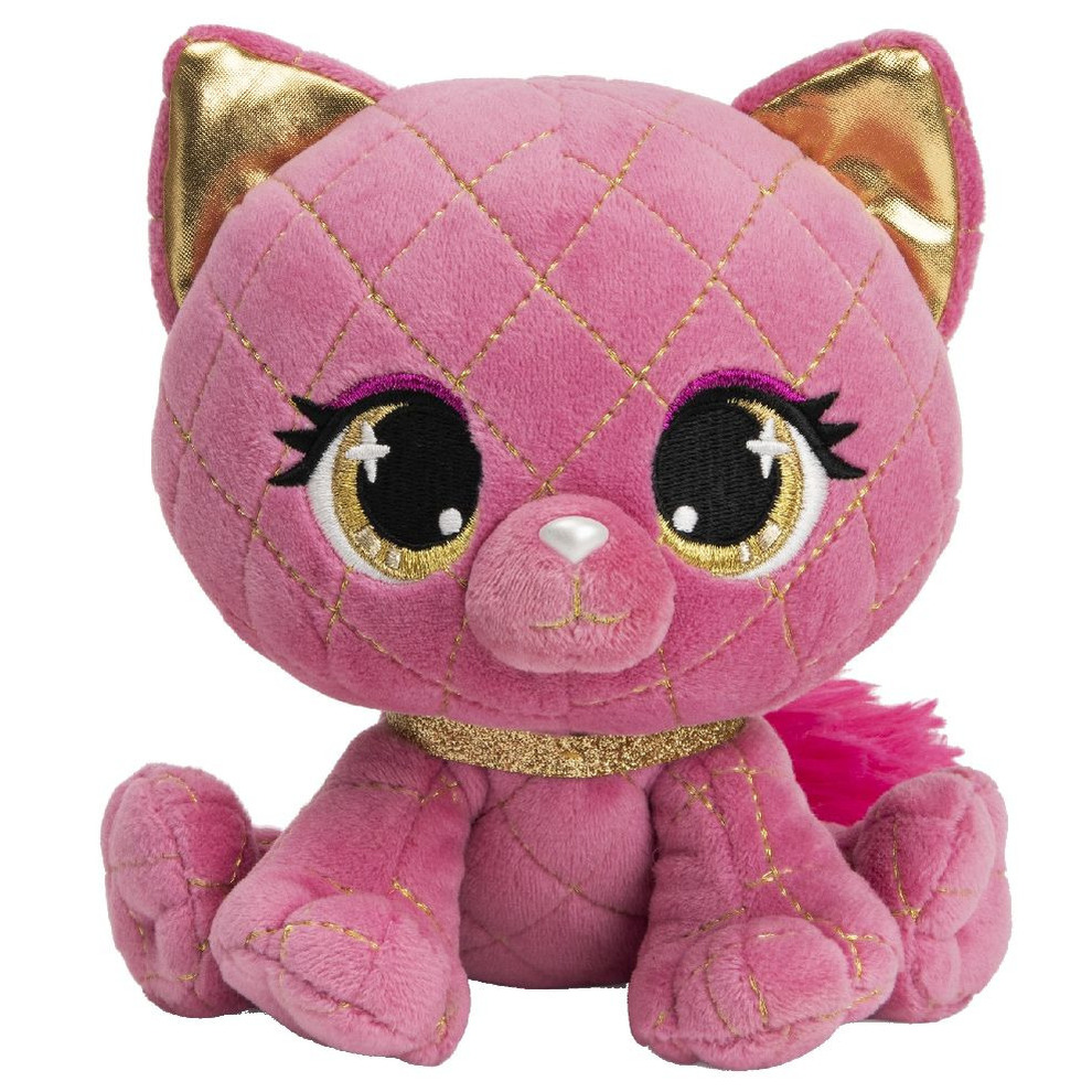 Pluche designer knuffel P-Lushes Pets kat-poes roze 15 cm