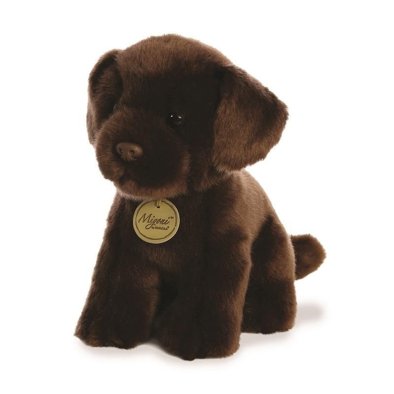 Pluche dieren knuffels bruine labrador hond van 28 cm