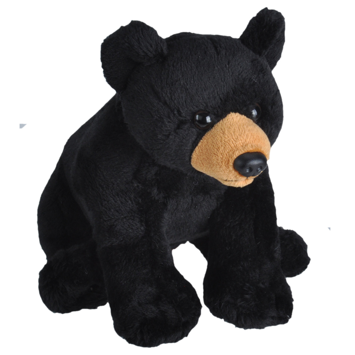 Pluche knuffel Zwarte beer van 20 cm -