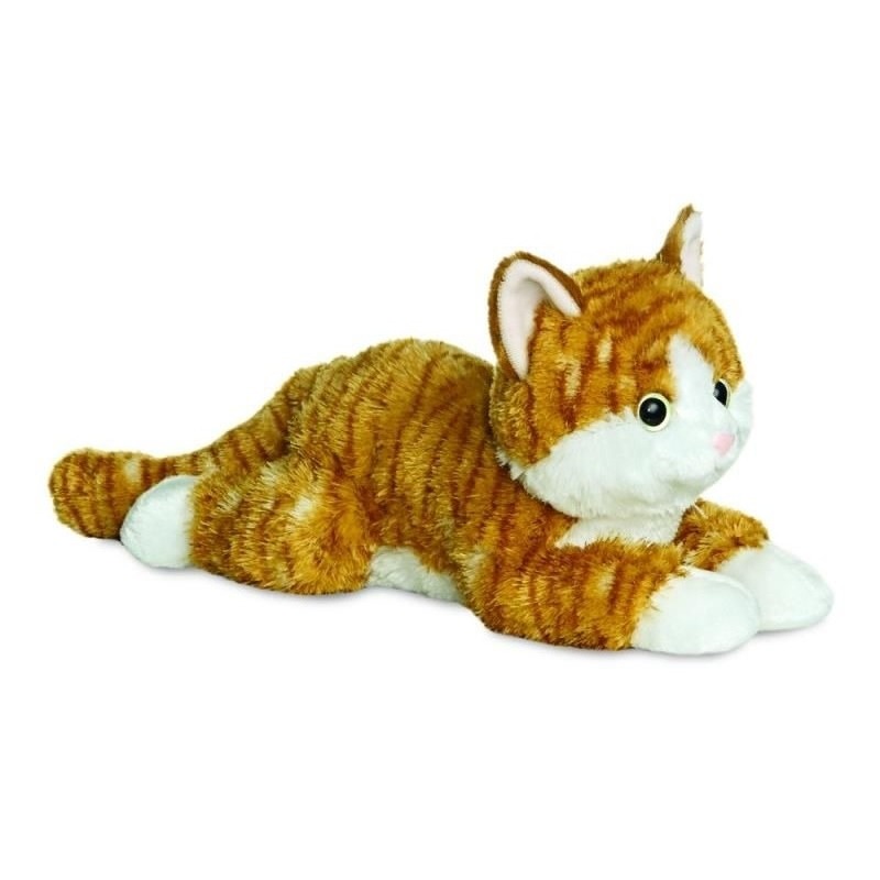 Pluche rode kat-kater-poes knuffel 30 cm speelgoed