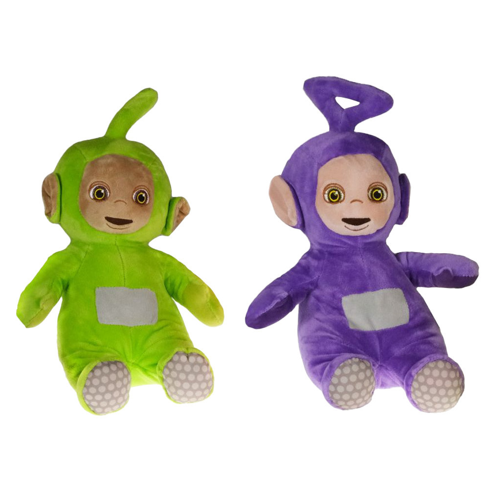 Pluche Teletubbies speelgoed set knuffel Tinky Winky en Dipsey 30 cm