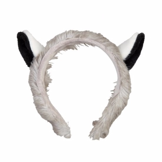 Pluche wasbeer hoofdband met oortjes15 cm