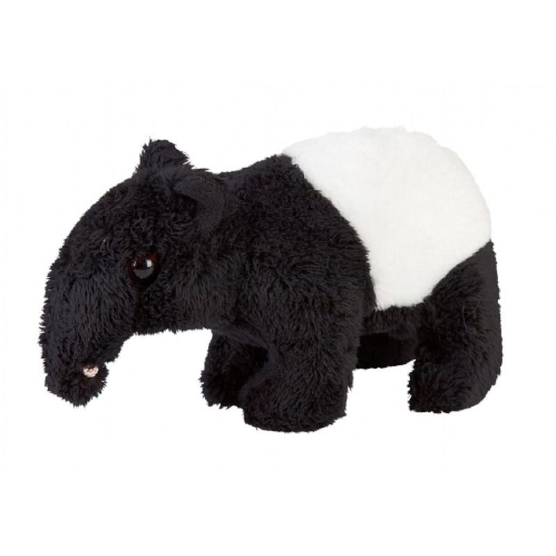 dek Amerika Geneeskunde Pluche zwart/witte tapir miereneter knuffel 15 cm speelgoed - Tapir knuffels  - Bellatio warenhuis