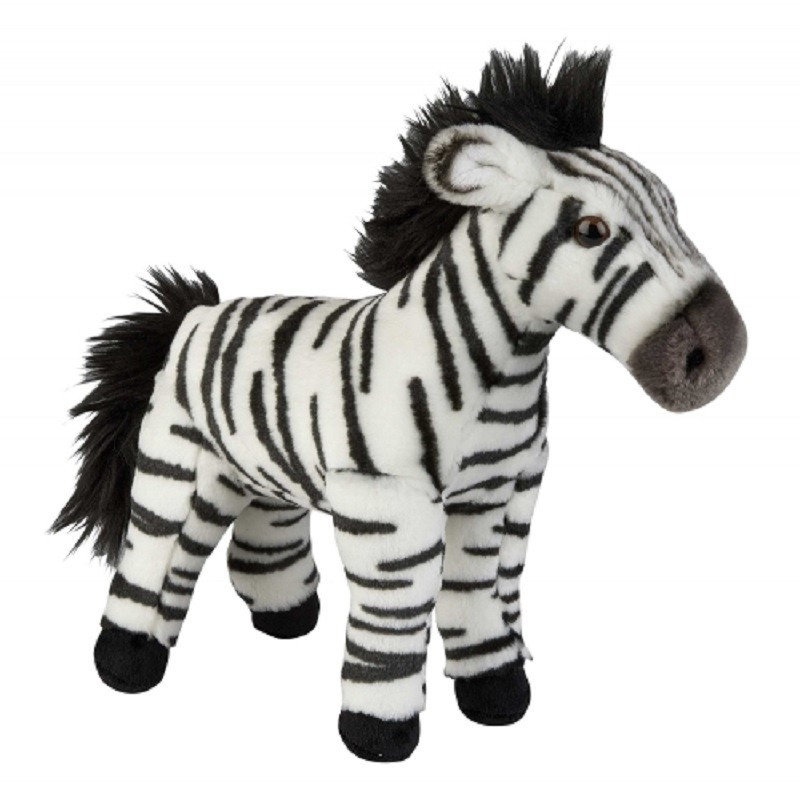 Pluche zwart-witte zebra knuffel 28 cm speelgoed