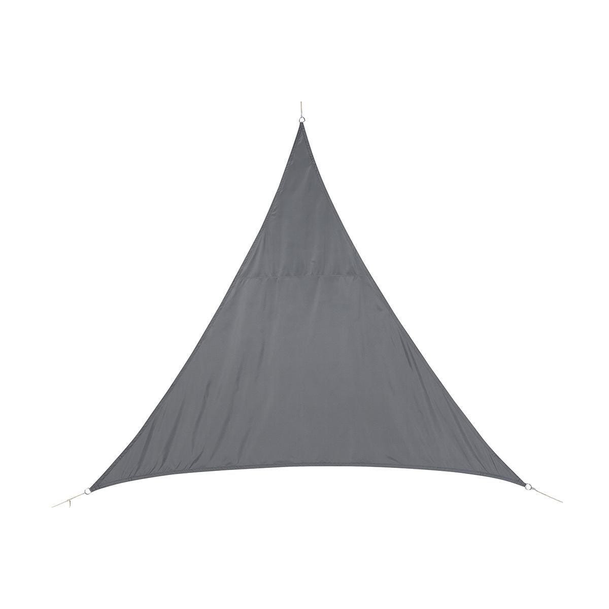 Polyester schaduwdoek-zonnescherm Curacao driehoek grijs 2 x 2 x 2 meter