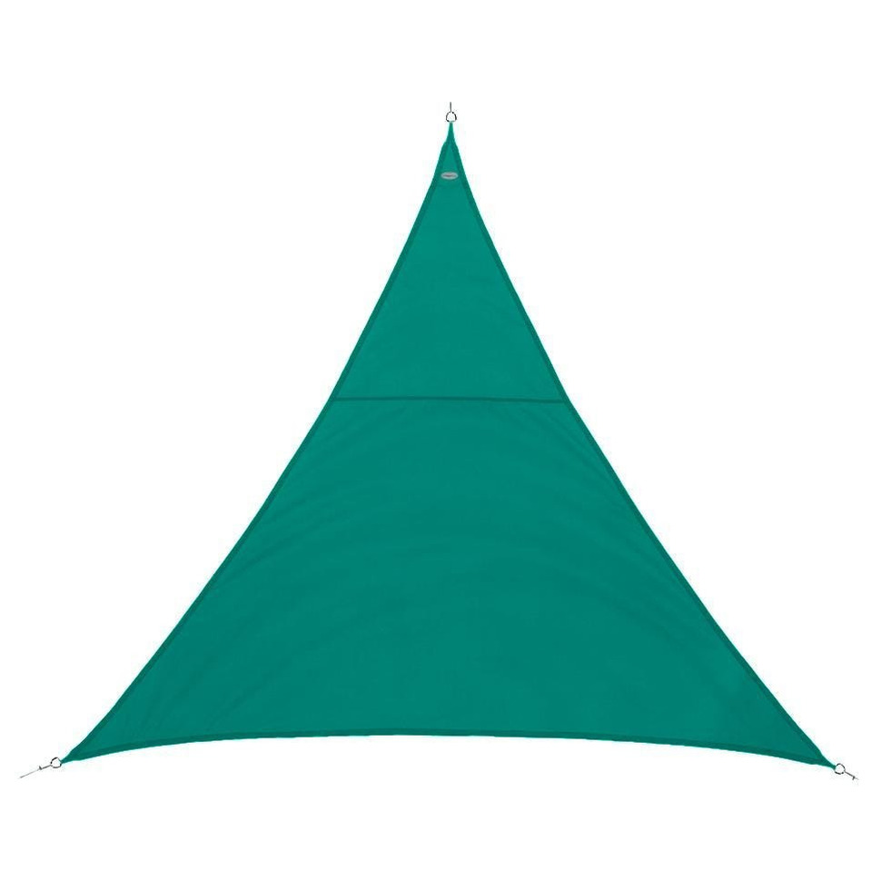 Polyester schaduwdoek-zonnescherm Curacao driehoek mint groen 4 x 4 x 4 meter