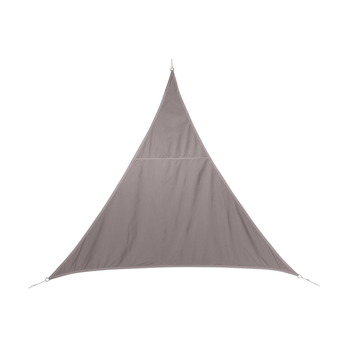 Polyester schaduwdoek-zonnescherm Curacao driehoek taupe 2 x 2 x 2 meter