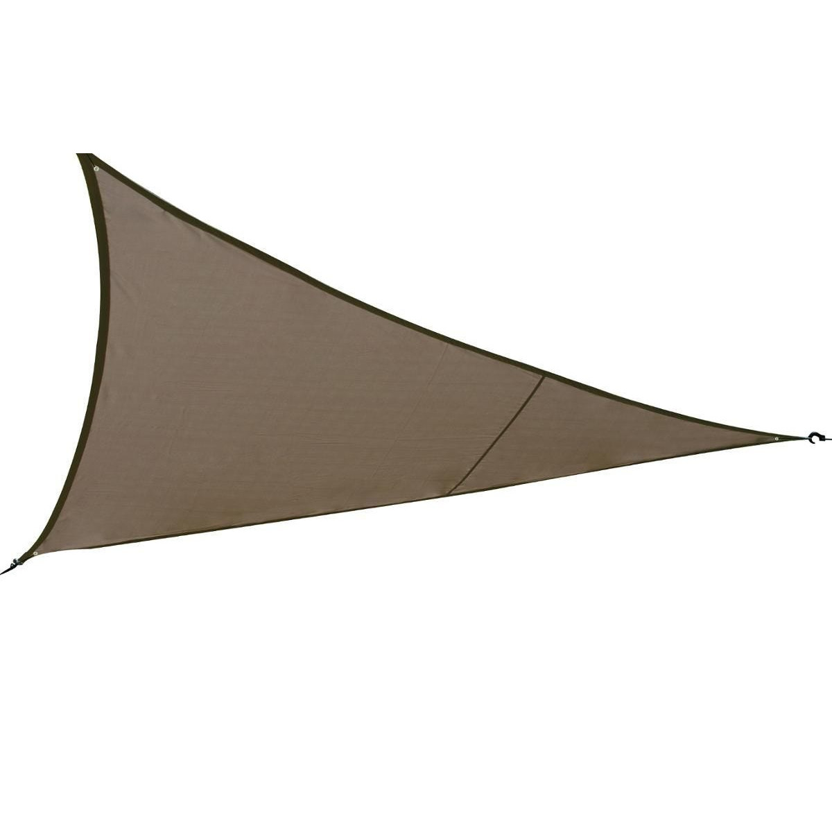 Polyester schaduwdoek-zonnescherm Curacao driehoek taupe 3 x 3 x 3 meter