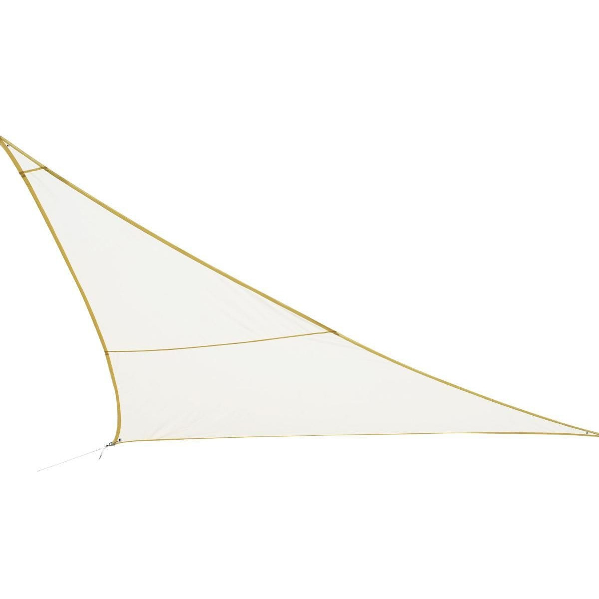 Polyester schaduwdoek-zonnescherm Curacao driehoek wit 4 x 4 x 4 meter