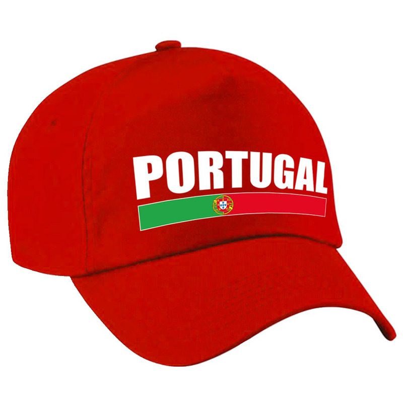 Portugal supporter pet-cap Portugal rood volwassenen