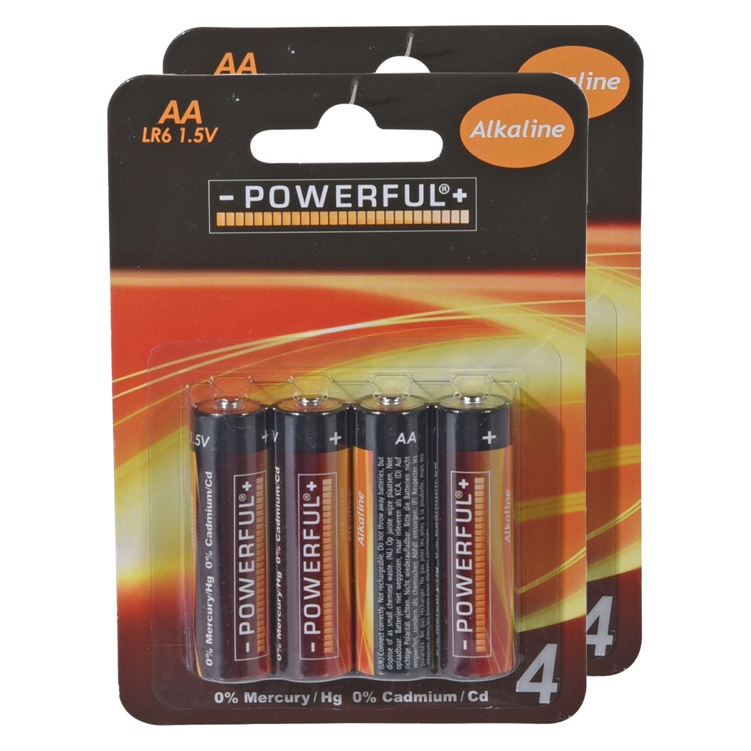 Powerful Batterijen Penlite AA type 8x stuks Alkaline