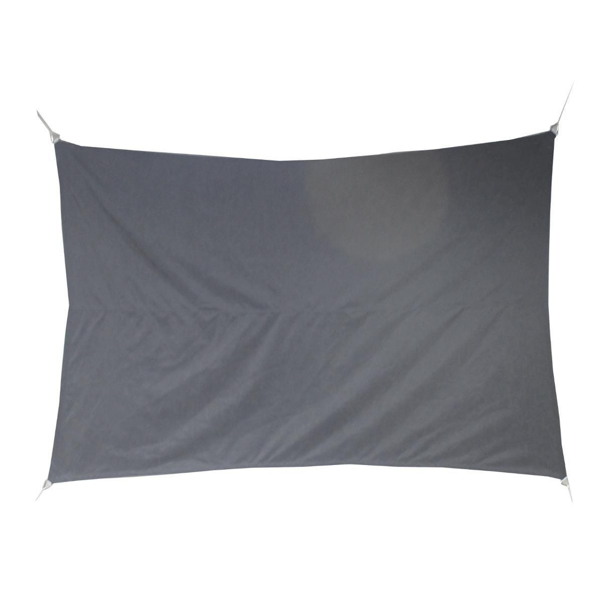 Premium kwaliteit schaduwdoek-zonnescherm Shae rechthoekig grijs 2 x 3 meter