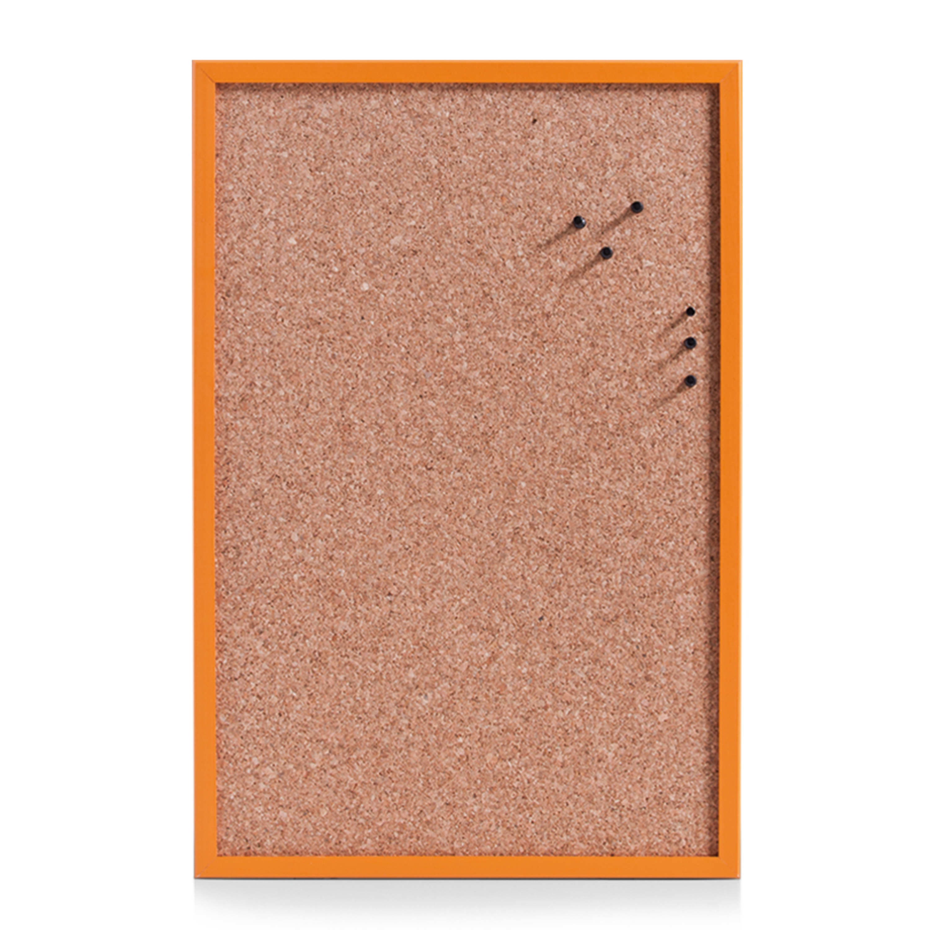 Prikbord incl. punaises 40 x 60 cm oranje kurk