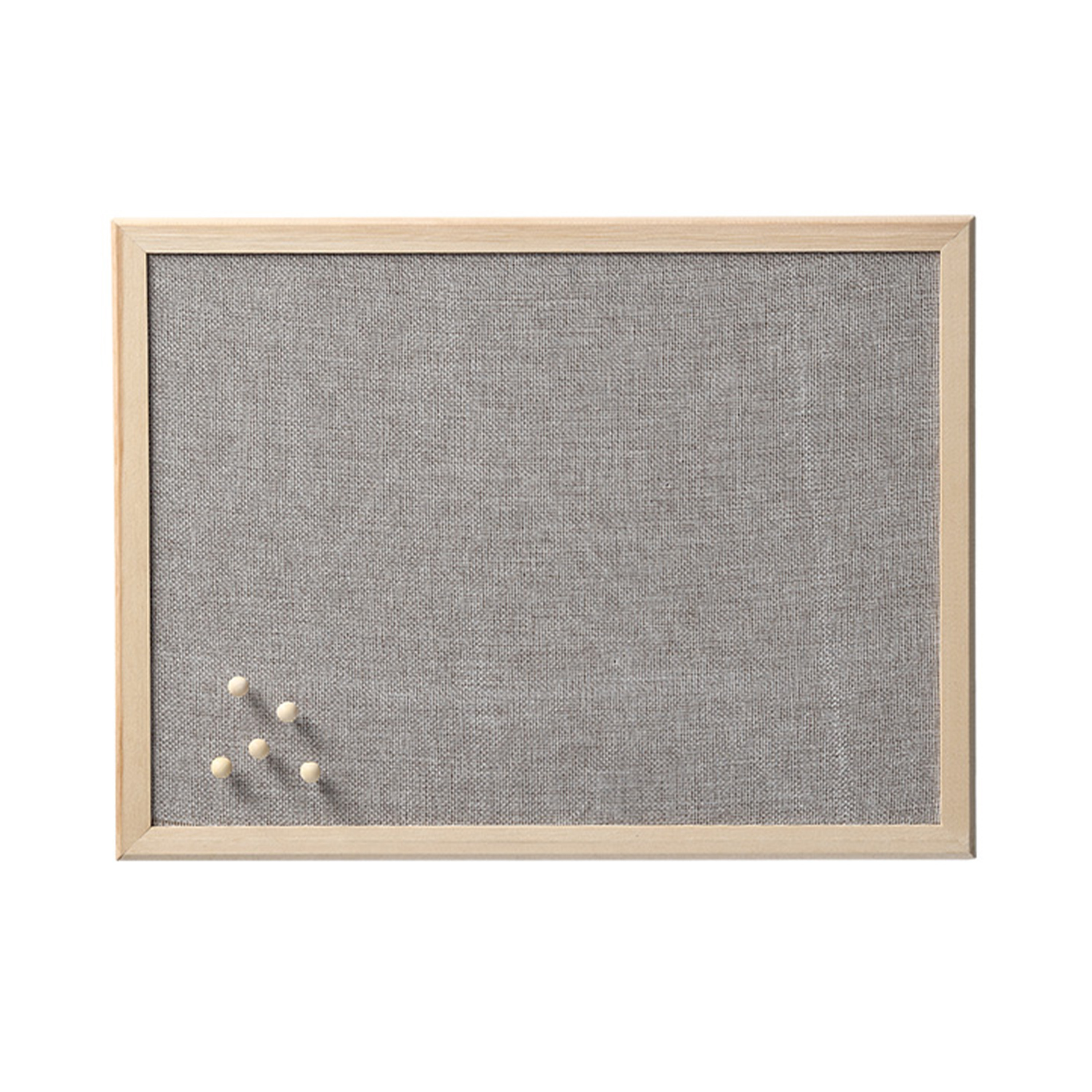 Prikbord textiel lichtgrijs 30 x 40 cm incl. punaises luxe
