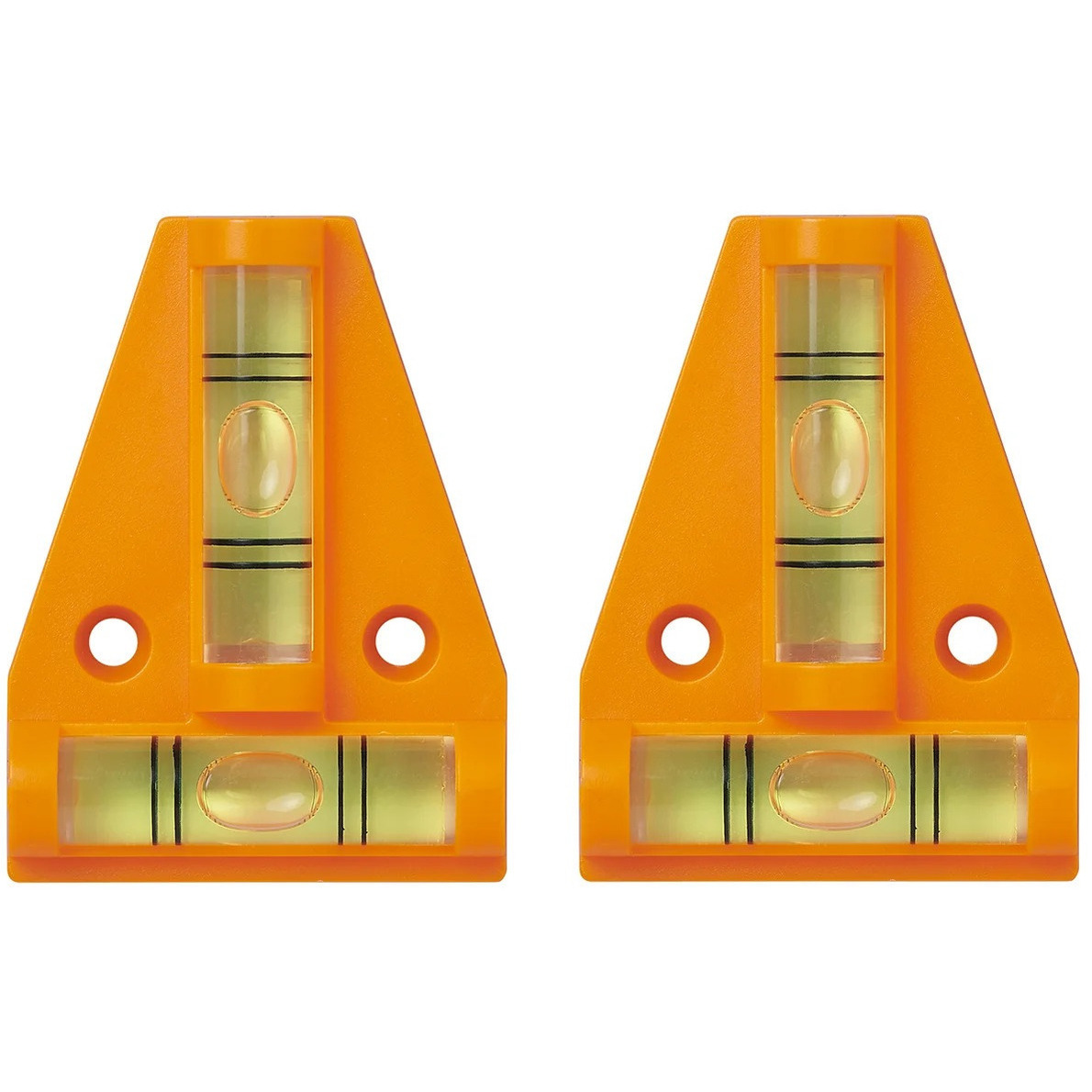 ProPlus Mini driehoek waterpas 2x voor vaste bevestiging 58 x 44 mm 2 libellen met schroef