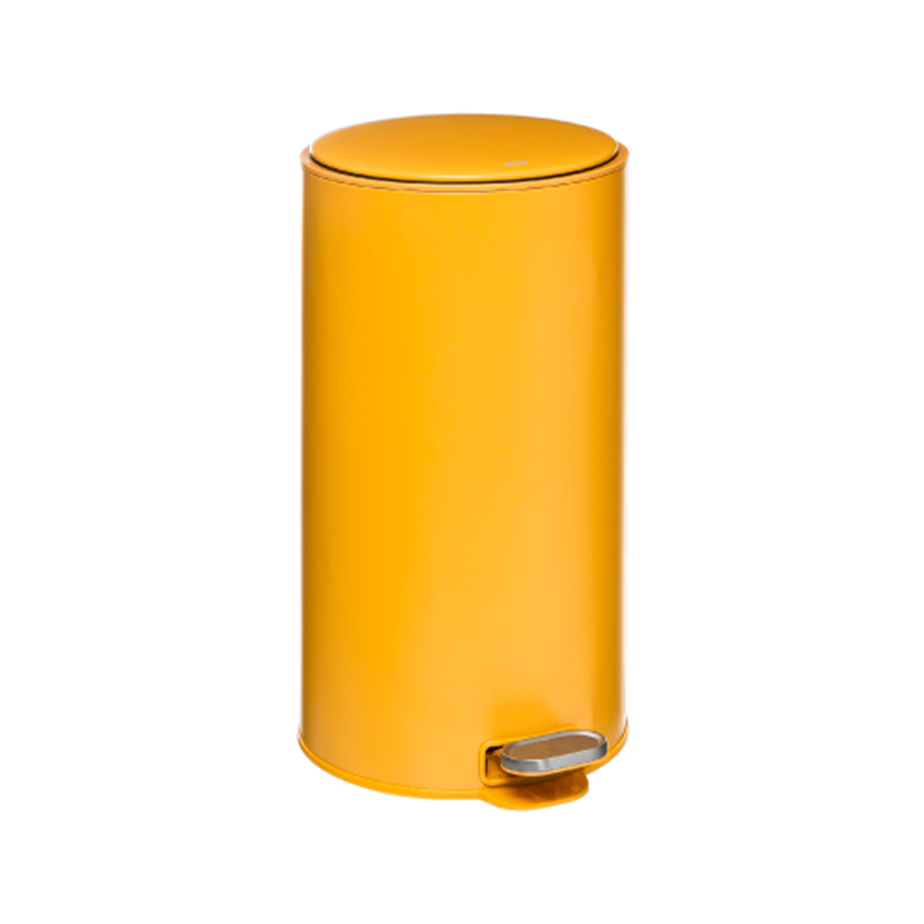 Prullenbak-pedaalemmer geel metaal 30 liter 39 x 33 x 62 cm keuken