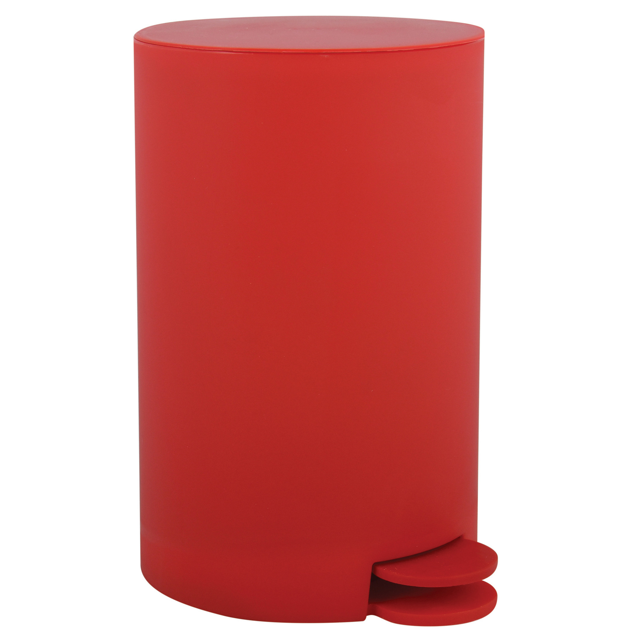Prullenbak-pedaalemmer kunststof rood 3 liter 15 x 27 cm Badkamer-toilet