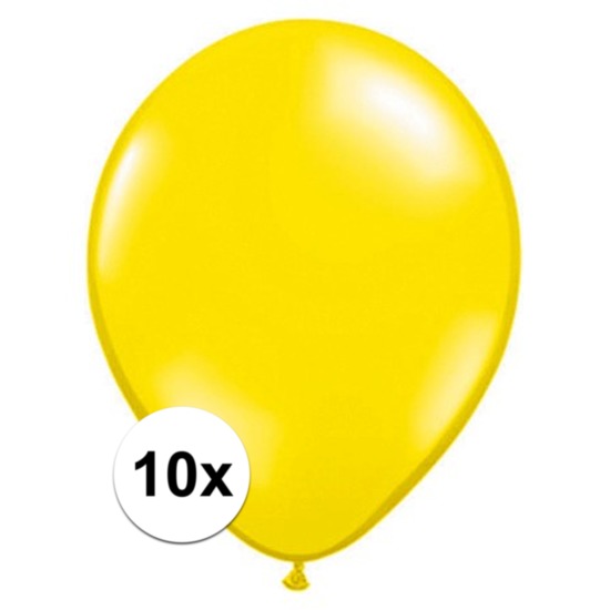 Qualatex ballonnen citroen geel 10 stuks -
