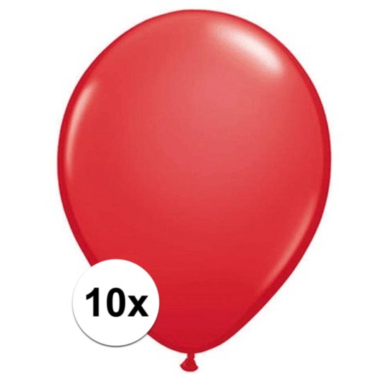 Qualatex ballonnen rood 10 stuks -