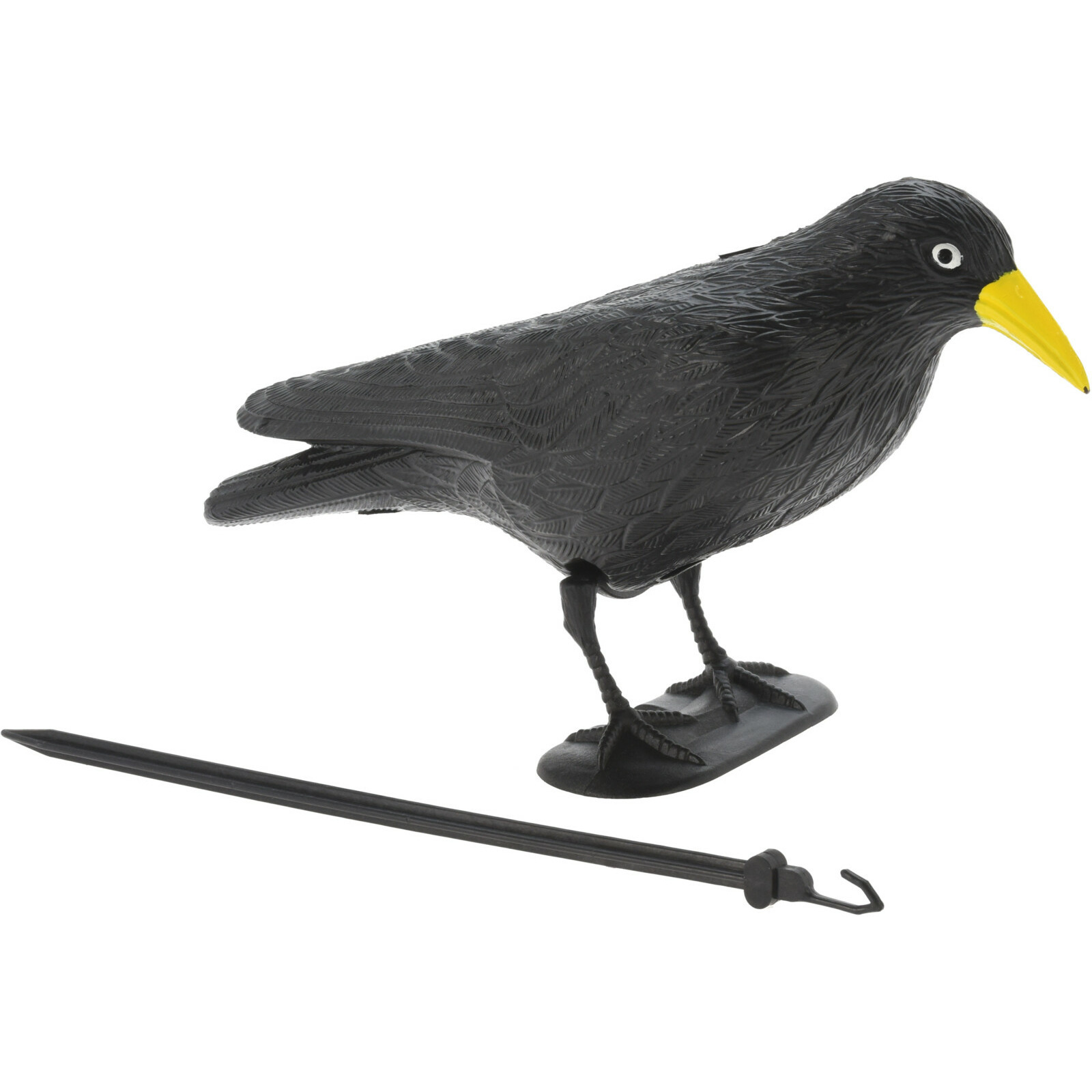 Raaf-kraai zwart vogelverschrikker-vogelverjager 35 cm