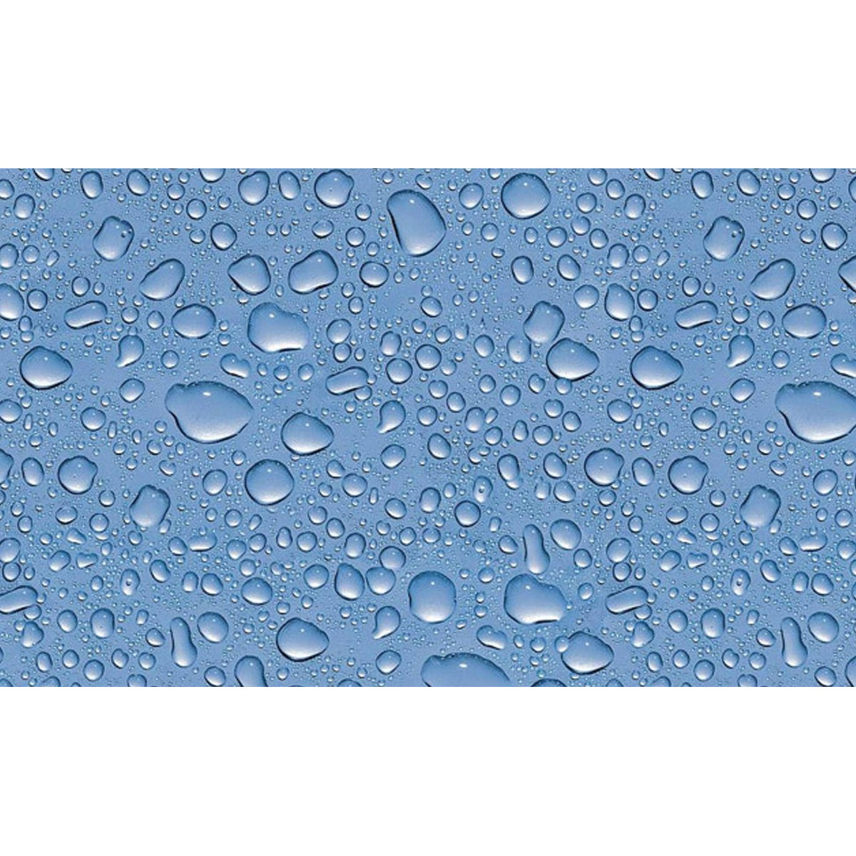 Raamfolie waterdruppels blauw semi transparant 45 cm x 2 meter zelfklevend